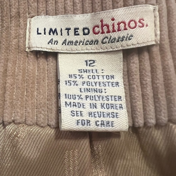 Limited Chinos vintage beige corduroy 2 button jacket - Picture 6 of 7